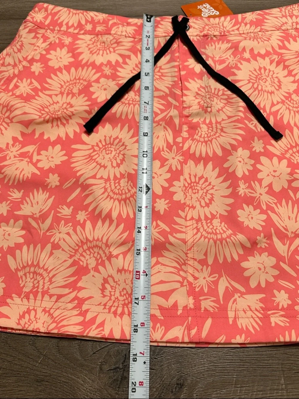 RipSkirt Hawaii 18.5” Pull On Sport Skirt Orange‎ Floral Size XL